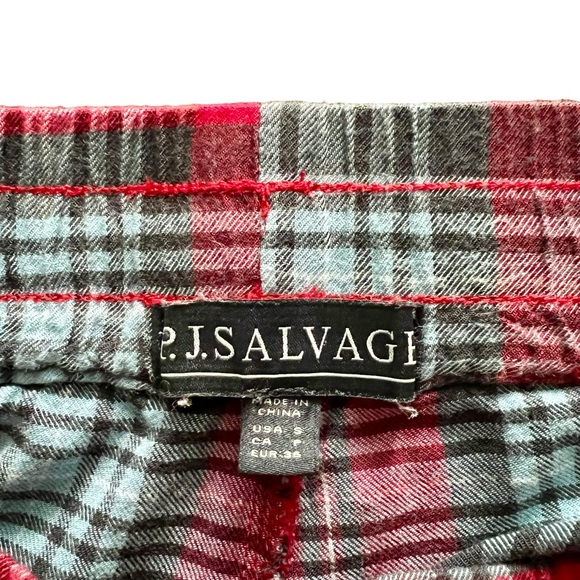 PJ Salvage Women’s Pajamas P.J. Pants Bottoms Bottom Red Plaid 2 XS Lightweight - Picture 6 of 7